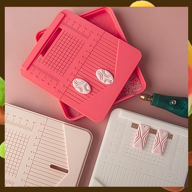 

Soft Punching Auxiliary Tool Drilling Dust Box DIY Jewelry Punching Positioning Polymer Clay Tool-Retail