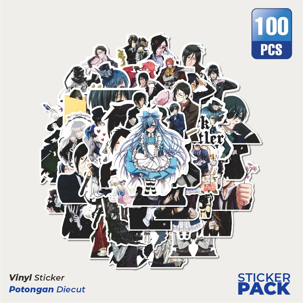 

Stiker Vinyl Stiker Anime Black Butler Char Mix 3 Waterproof Aesthetic- Untuk Laptop, Motor, dan Helm - Paper Stationery Pack