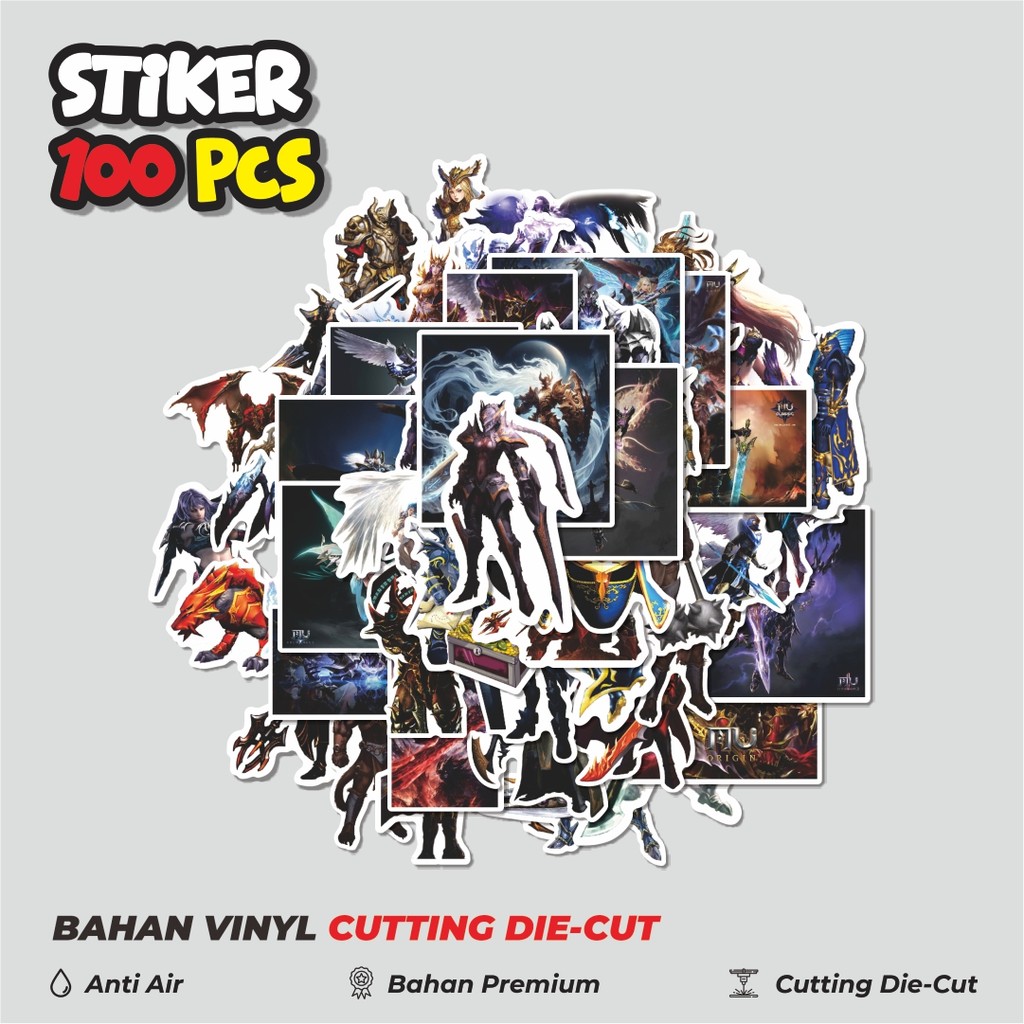 

Terbaru! 50 pcs Stiker Game Mu Online Char Mix 2 Dekorasi Lucu Kreatif untuk Notebook, Skateboard, HP