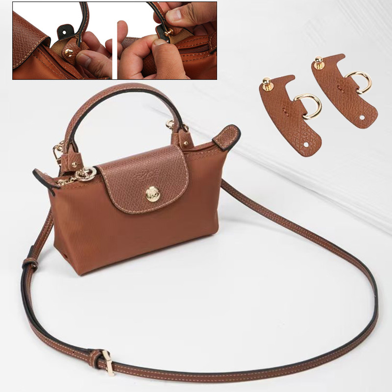 Bag Straps Set For Longchamp Leather Accessories Diy Mini Transformation Punch Free Shoulder Crossbo