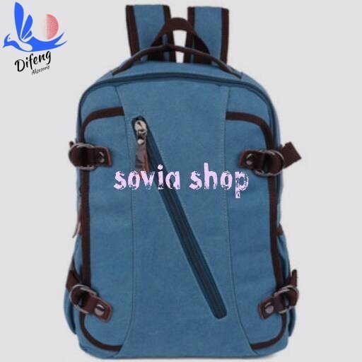 tas ransel unik pria kanvas
