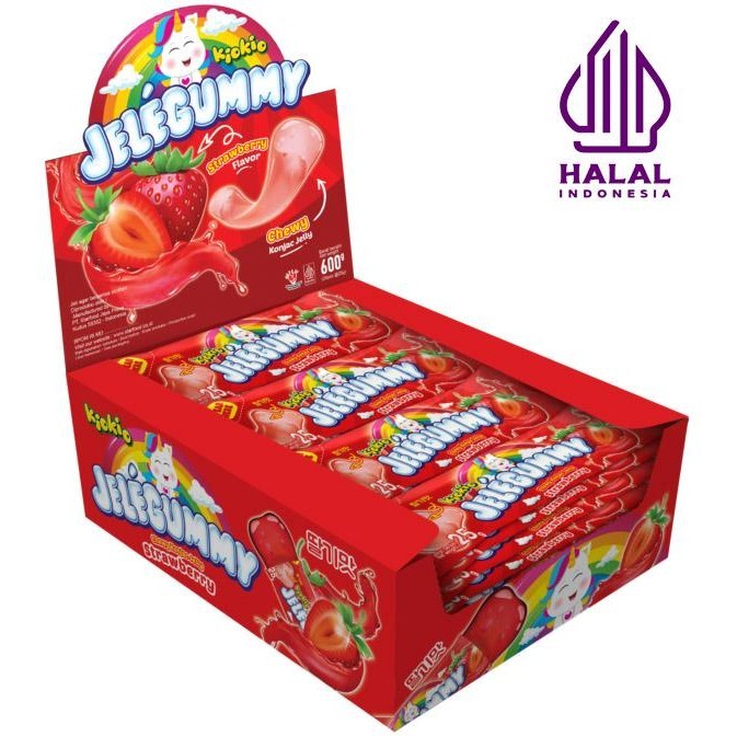 

Kiokio Jelegummy Stroberi HALAL 24 pcs 600gr