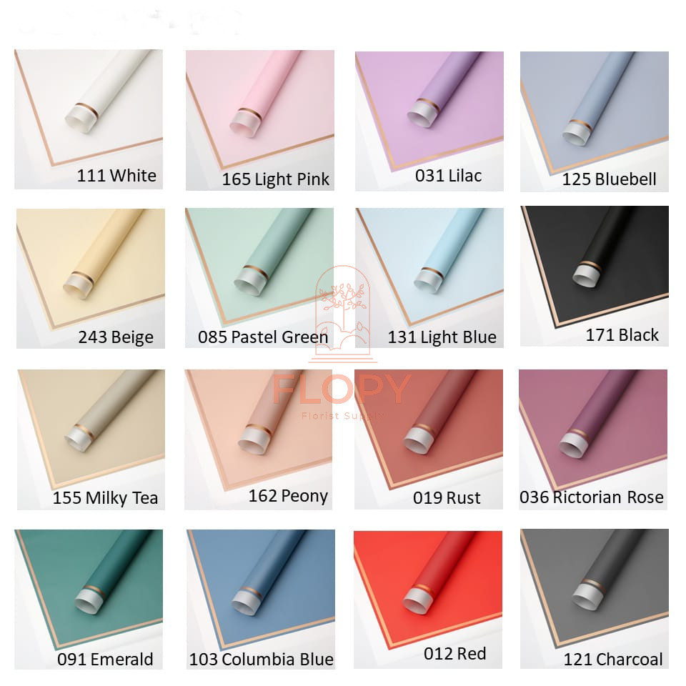 

[5 Lembar] New Gold Border Cellophane - FWA