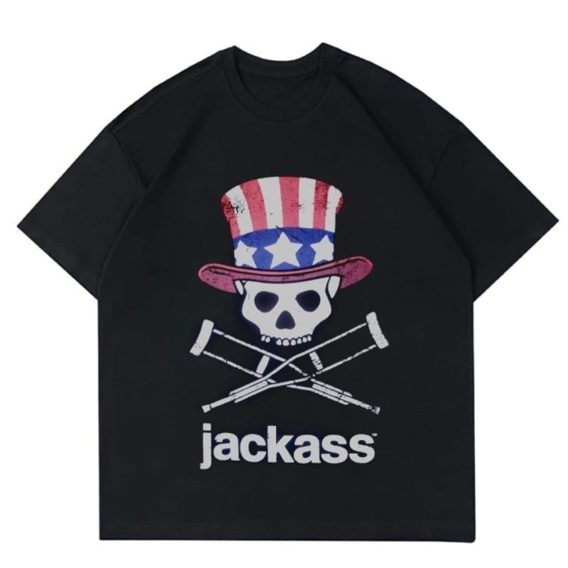 KAOS JACKASS | KAOS"JACKASS" BAJU VINTAGE T-SHIRT VINTAGE OVERSIZE RAP TEES PRIA WANITA DEWASA TEE B