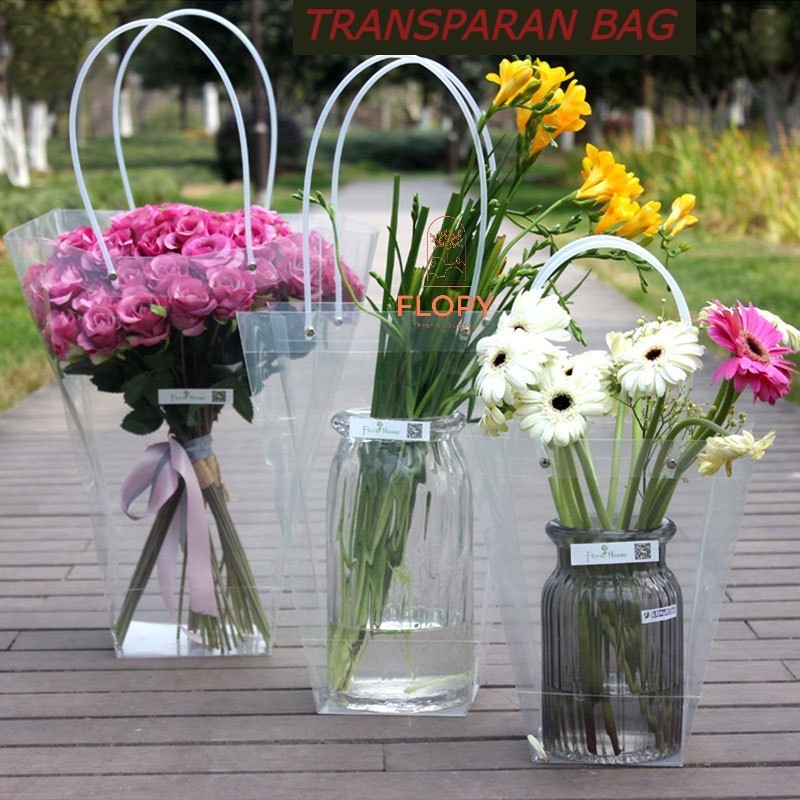 Paper Bag Bunga / Kotak Bunga [Transparan - Polos]