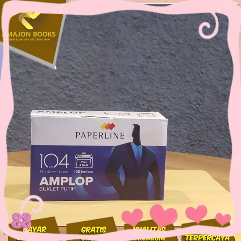 

AMPLOP MERK PAPERLINE NO 104 / NO 90 HARGA 1 PACK