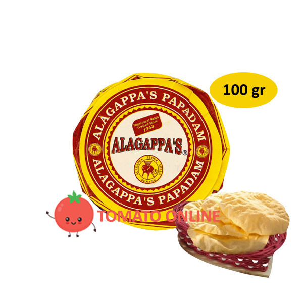 

HEMAT! Alagappas / Papadam Kerupuk India Appalam Papad Papadum / 100 Gram