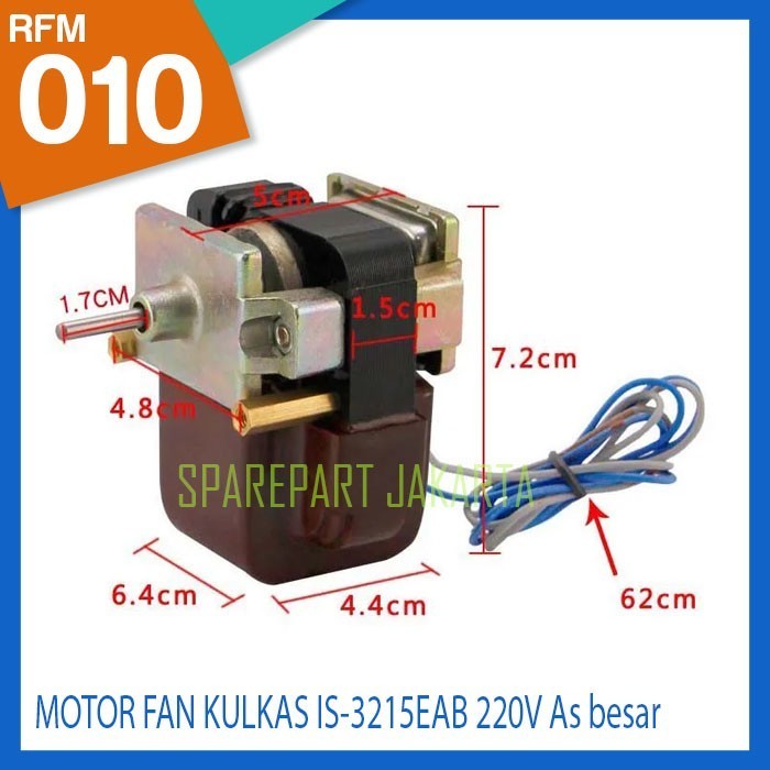 LM99 MOTOR FAN KULKAS IS-3215EAB 220V As besar RFM-010