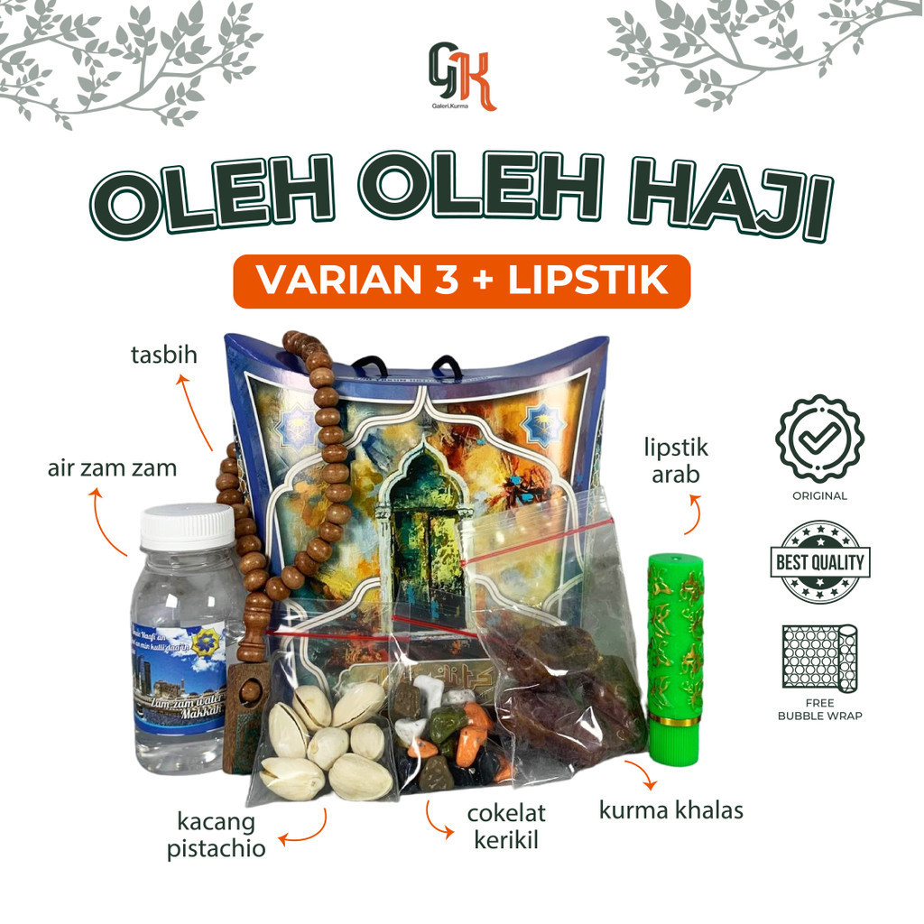 

OLEH OLEH HAJI UMROH ZAMZAM KHALAS KERIKIL TASBIH PISTACHIO LIPSTICK VARIAN 3