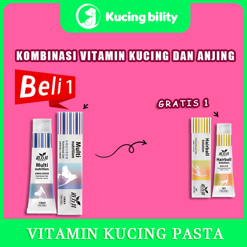 Vitamin kucing anjing pasta beli satu gratis satu vitamin kucing probiotik kucing