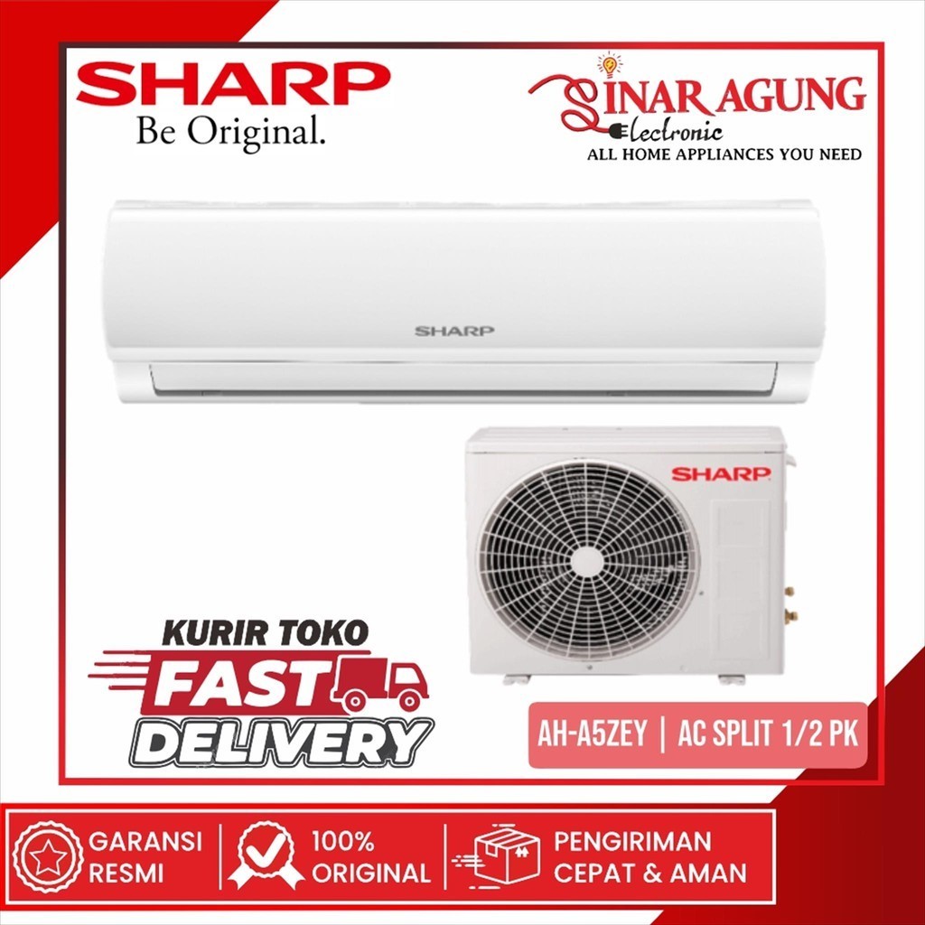 SHARP AH-A5ZEY / AHA5ZEY AC SPLIT 1/2 PK - GARANSI RESMI