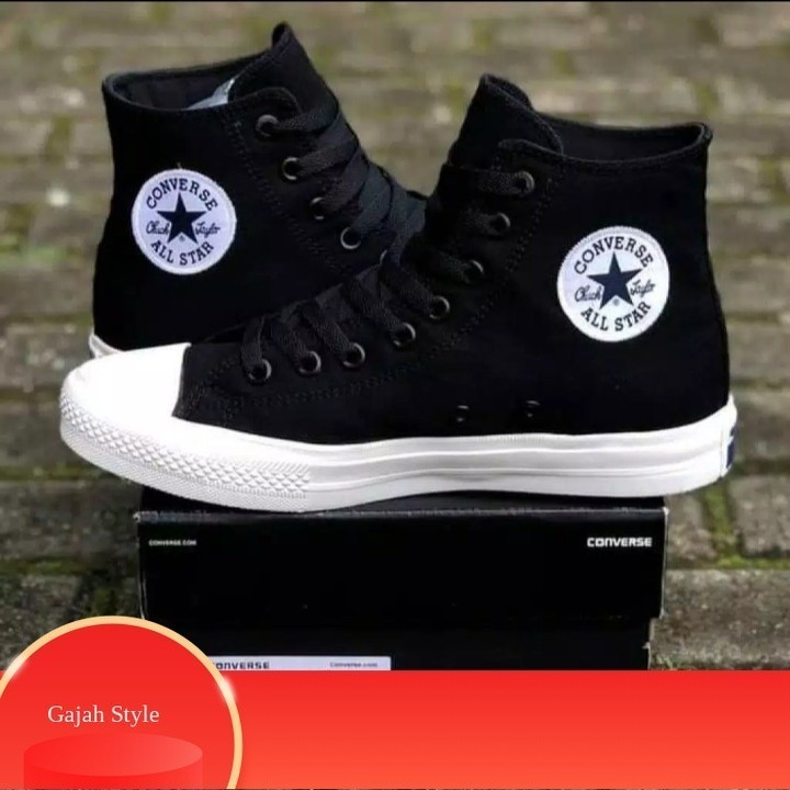 Terbaru SUPPLIER SEPATU SEKOLAH CONVERSE BOOT HIGH CT ALLSTAR ALL STAR FASHION WARNA HITAM POLOS