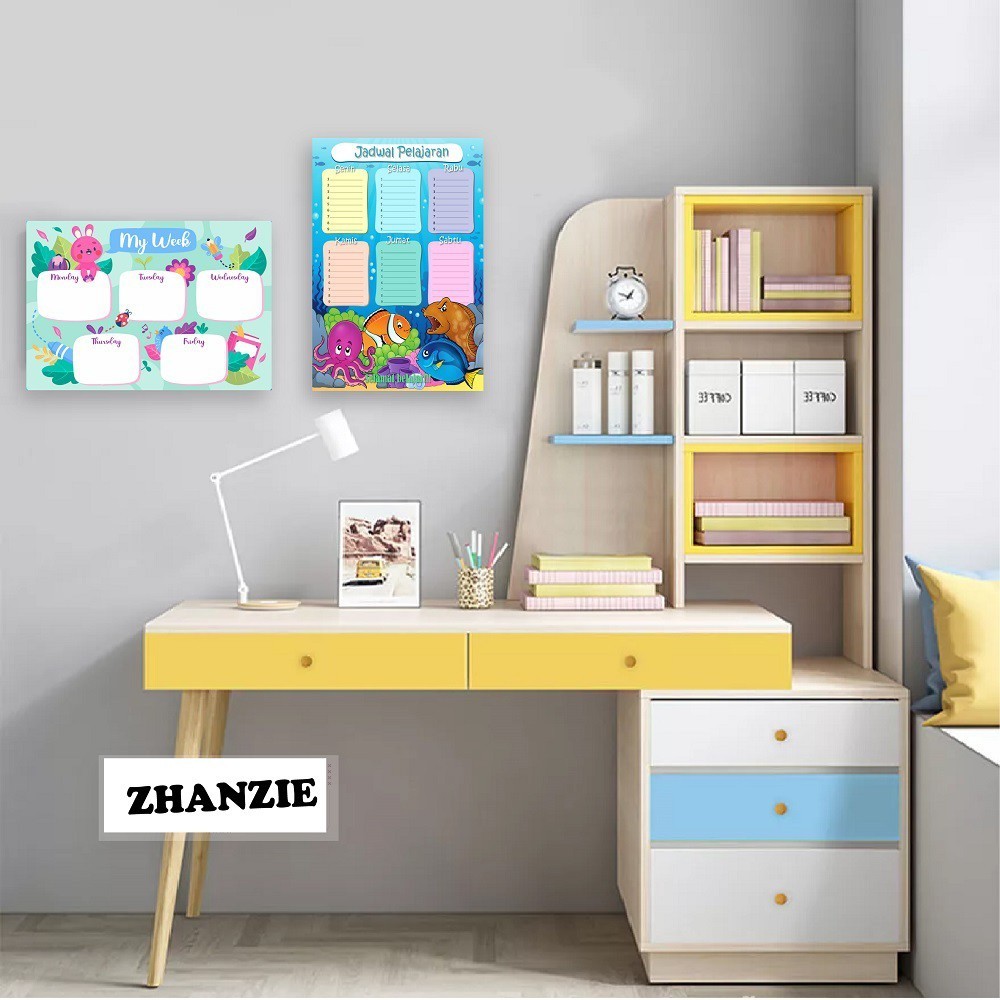 

Perlengkapan sekolah Weekly Planner / Weekly Schedule / Papan Perencanaan/ Planner Board BANYAK DICARI