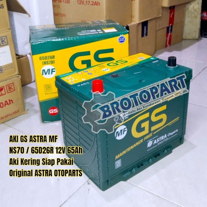 Aki Mobil Subaru Exiga Forester Legacy GS ASTRA NS70 MF Aki kering 65Ah ORIGINAL GS ASTRA