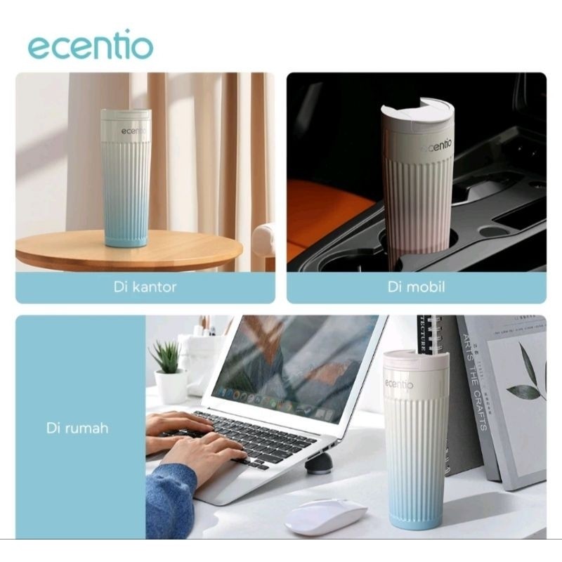 Ecentio Double Cover Stainless Steel Termos Warna Gradasi Botol 500ml Botol Termos thermos ecentio 5
