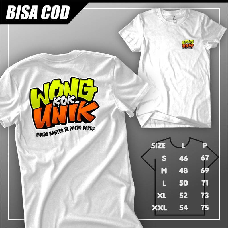 Kaos Unisex Wong Kok Unik /KAOS KEREN /KAOS VIRAL /atasan pria wanita S M L XL XXL