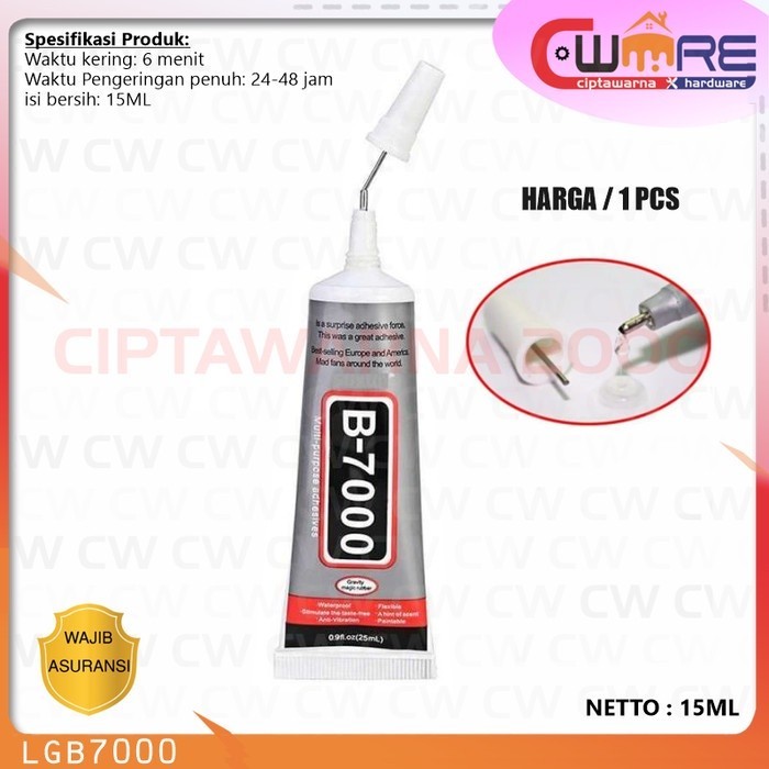 

Lem Perekat LCD Touchscreen Serbaguna Transparan Bening 15 ml Glue B7000 - YS