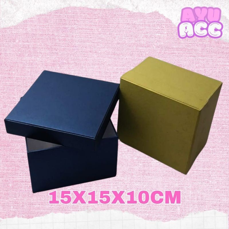 

HARDBOX PREMIUM/ KOTAK LEPAS/ 15X15X10/ KOTAK KADO/ BOX GIFT/ KOTAK PERHIASAN/BOX GIFT MAIKA PACK