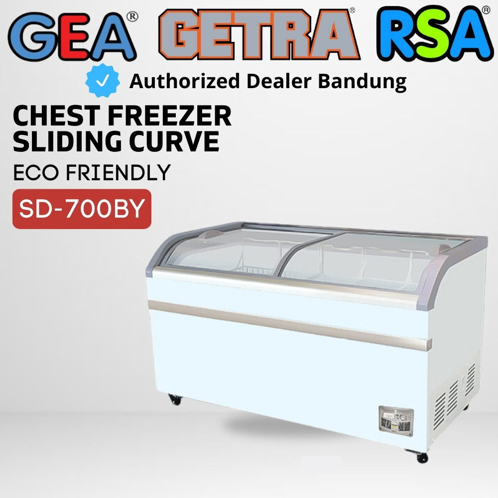 Chest Freezer Sliding GEA SD-700BY Freezer Sliding Kaca Cembung 700 Liter Garansi Resmi