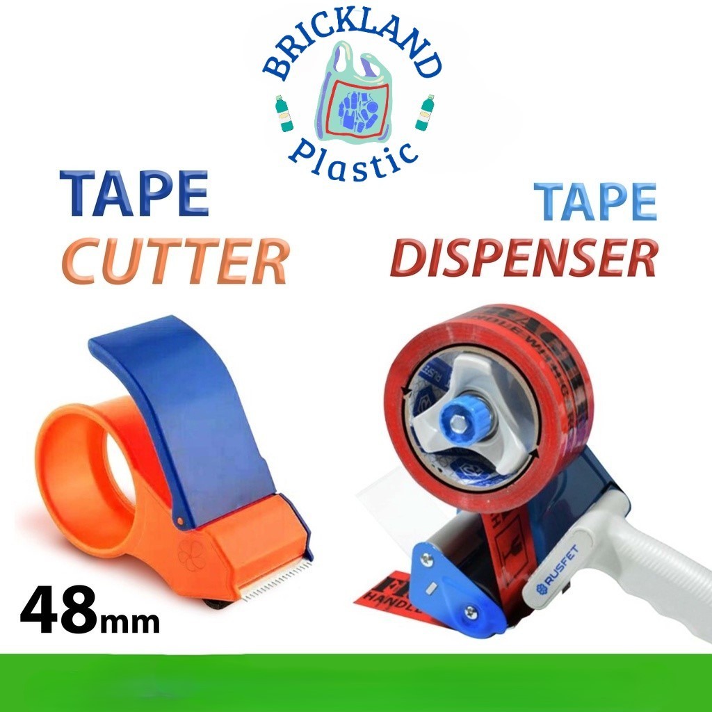

48 mm Tape Dispenser dan Tape Cutter Handle RUSFET / ALAT PEMOTONG LAKBAN PRAKTIS