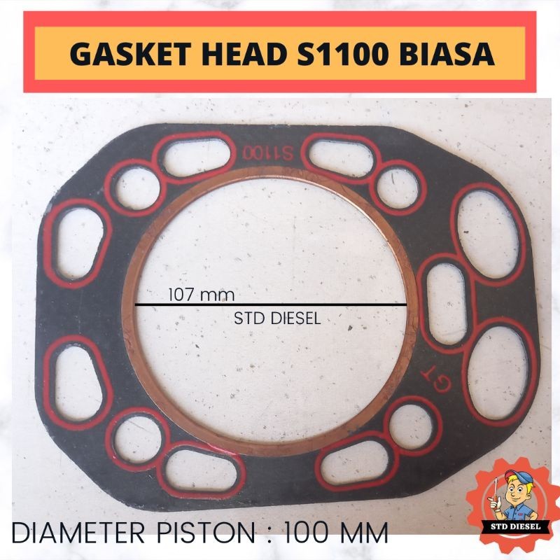 GASKET HEAD S1100 ZS1100 16 HP PK PAKING SILINDER KOP DIESEL ENGINE MESIN DISEL  MERK BIASA