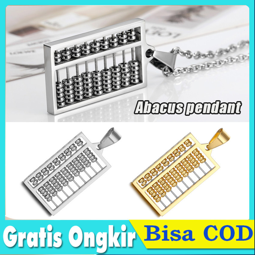 Kalung Sempoa Pria Wanita / Kalung Rantai + Liontin Sempoa Silver Gold Unik Keren Fashionable / Vint