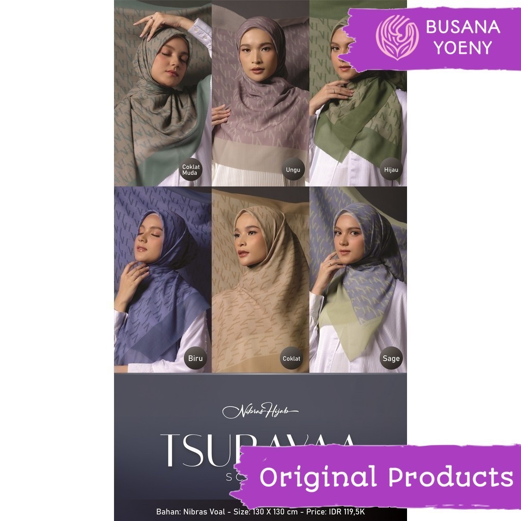 NIBRAS Hijab Wanita Dewasa Tsurayaa Scarves by Nibras Original | Busana Yoeny