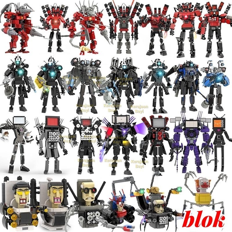NY57FS Ada ReadyMoc Skibidi Toilet Titan TV Man upgrade Model Building lego Blocks/Titan TV Man/Tita