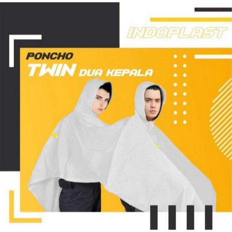 [Aufan_Popok] Jas Hujan 2 Kepala/Jas Hujan Ponco Twin/Jas Hujan Kelalawar 2 Kepala