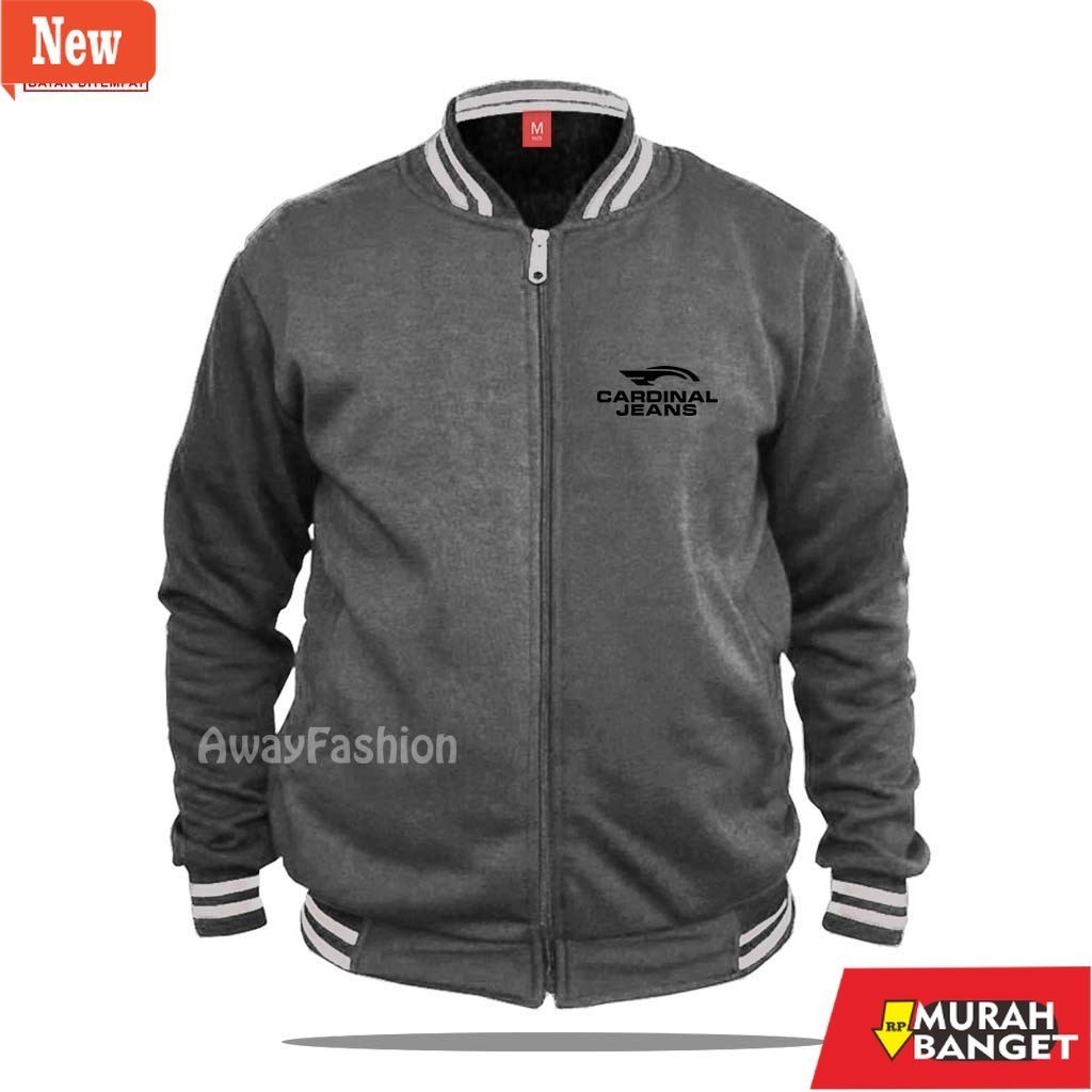 JAKET PRIA TERKINI YG VIRAL- BISA COD Jaket Bomber Varsity Baseball Resleting Jaket Varsity Pria / C