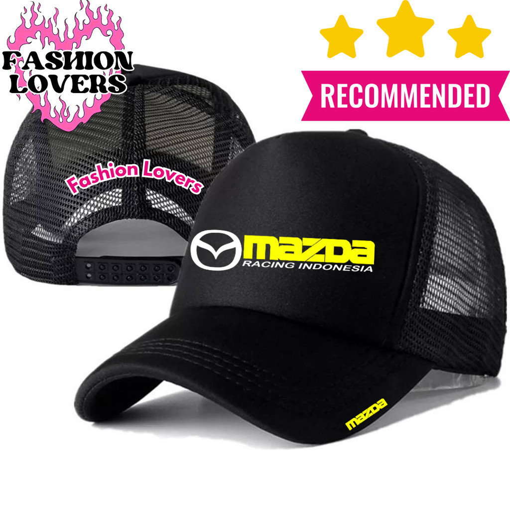 Fashion Loverz Topi Trucker MAZDA - Topi Distro MAZDA Logo - Topi MAZDA Premium - Topi Pria Dewasa -