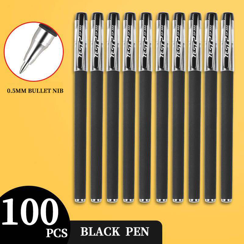 

Black Frosted Gel Pen Carbon Pen Signature Pen Red And Blue Student Office Examination Special Pen Wholesale Ins High Color Valu