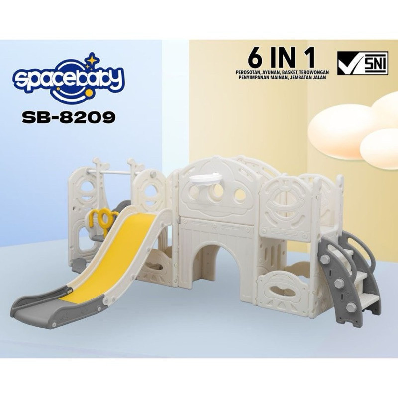 Prosotan Anak mainan seluncuran ayunan Spacebaby SB 8208 8209 Playground Perosotan Besar rumahan