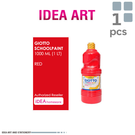 

promo ✨ -Giotto School Paint 1000 ml Red Merah Cat Air Poster shable 1 L