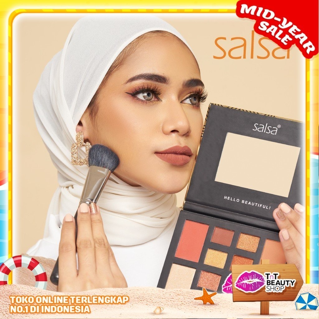 SALSA Rhapsody Face Palette - Palet Eyeshadow Blush On Contour Highlighter |