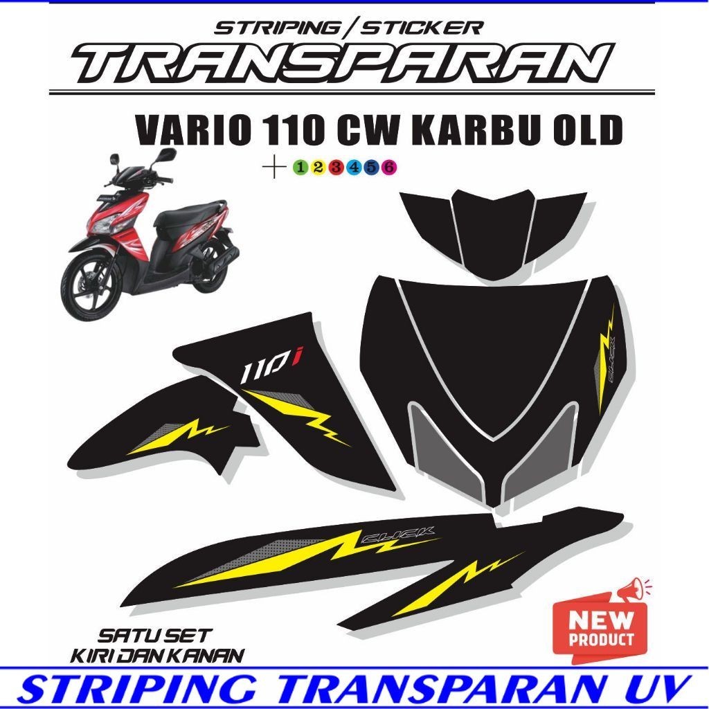 STRIPING VARIO OLD 110 CW / STIKER TRANAPARAN VARIO 110 OLD STIKET VARIASI VARIASI MOTOR