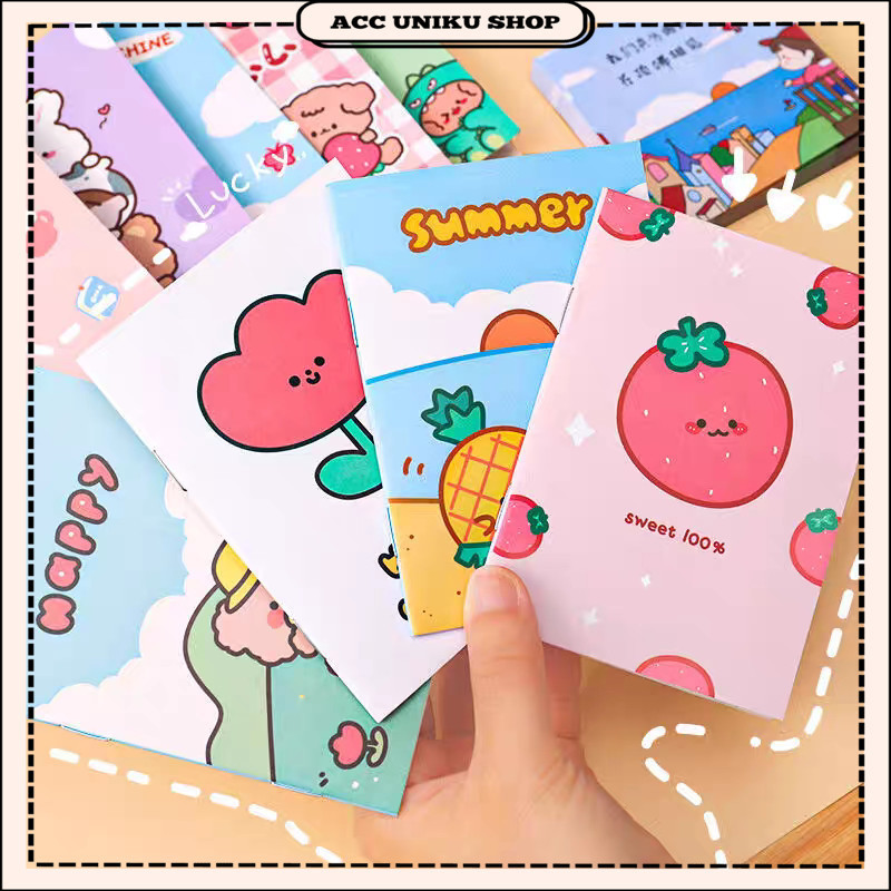 

AU - BUKU MEMO MINI MIX KARTUN / BUKU TULIS KECIL / NOTEBOOK DIARY PRAKTIS