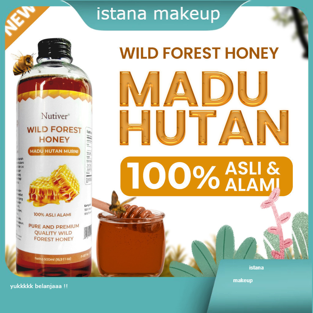 

NUTIVER | MADU HUTAN MURNI 100% | MADU HUTAN UKURAN 500ML | WILD FOREST | HONEY RAW NATURAL ASLI | MADU HUTAN | IM