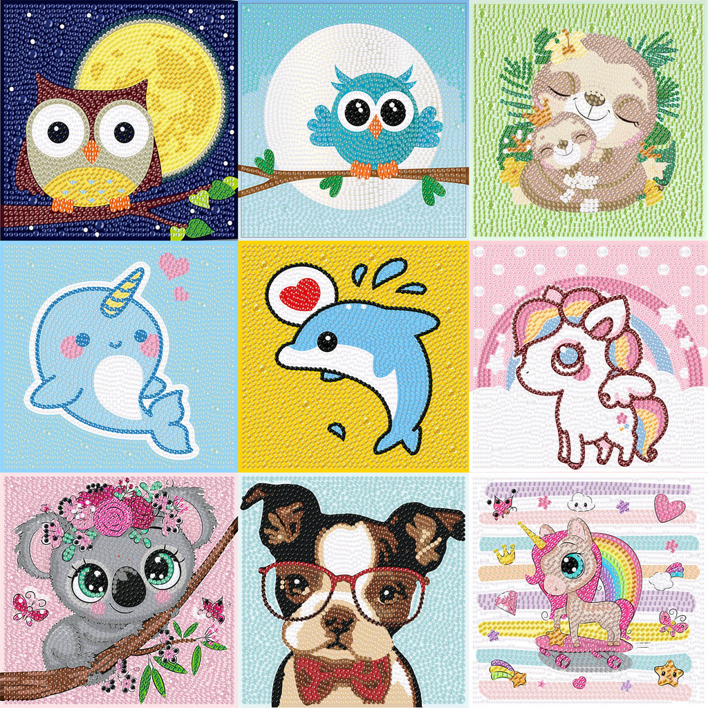 Children's stitch Diamond Painting 5D Animal Art Mini Set DIY Cute Cartoon Big Gem Painting Set Crys