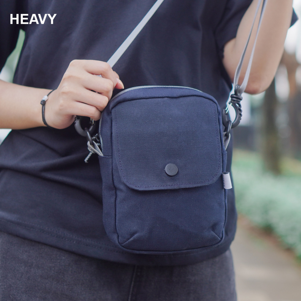 Tas Selempang Heavy Kanvas Premium Distro Pouch Bag | Sling Bag Heavy Wanita / Pria