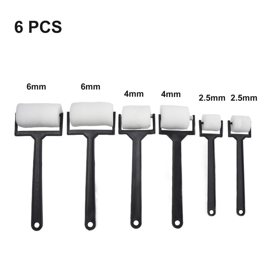 

6/3pcs DIY Craft Tool White Sponge Brush Foam Painting Roller Brush DIY Craft Tool For Children Drawing Toys Hand Tools