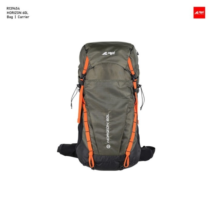 Tas Gunung Arei HORIZON 60L Tas Carrier Tas Punggung Hiking Camping Outdoor - Olive
