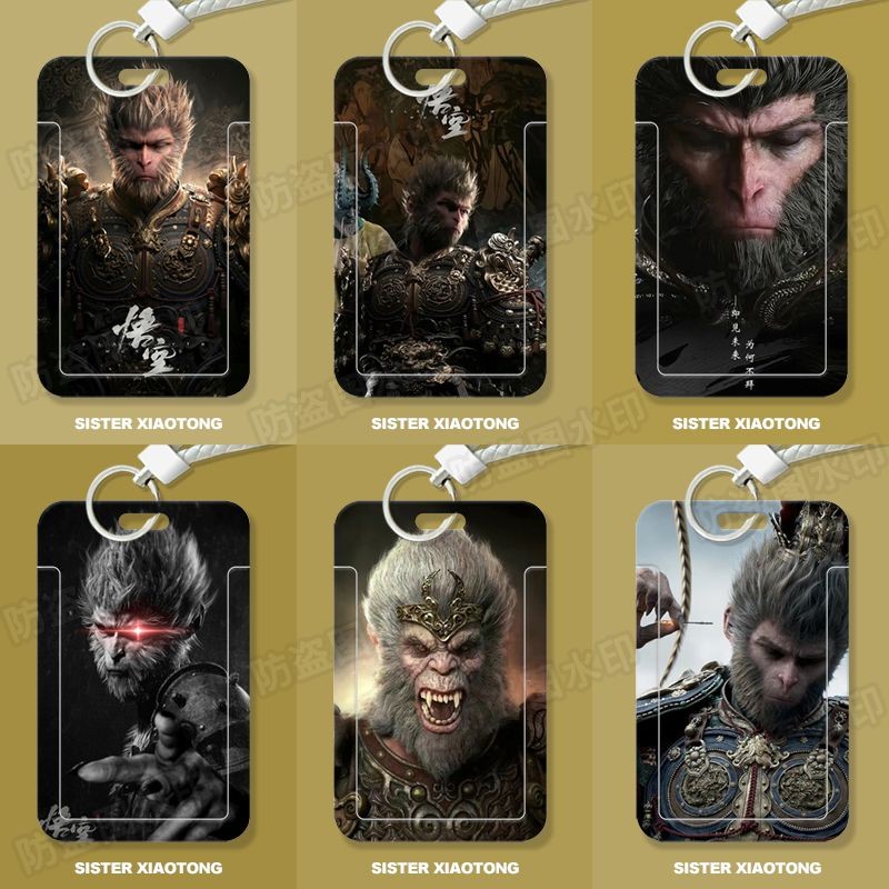 

Black Myth Wukong Peripheral Protective Cover Card Holder Pelindung Kartu Pelajar Kartu Bus Kartu ID Card Access Card Campus