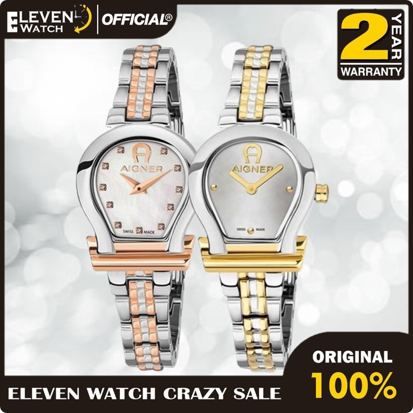 [Promo] Jam Tangan Wanita Aigner AGW.258001 & AGW.258002 Tivoli Due Stainless Strap  Garansi 2 Tahun