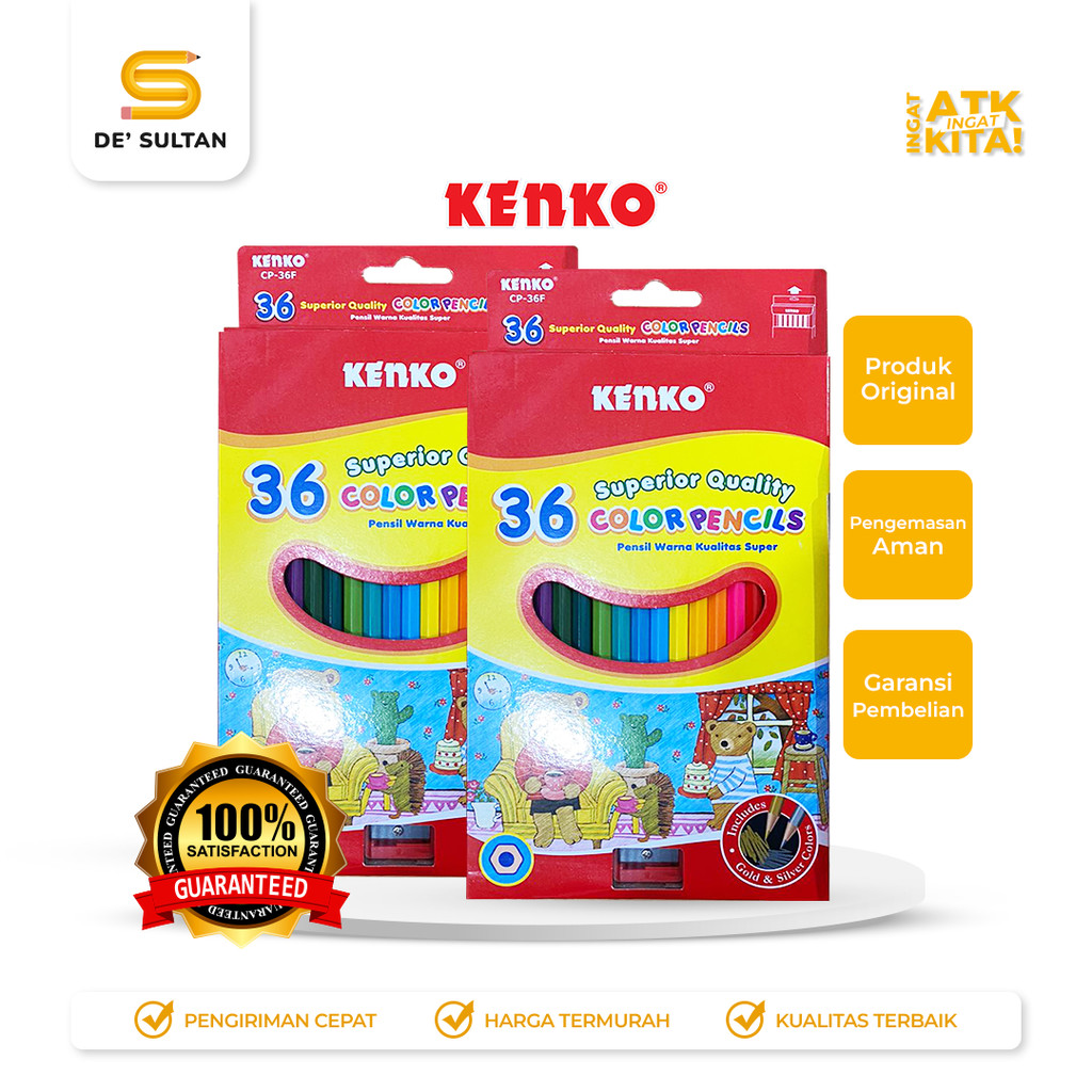 

KENKO 36 PENSIL WARNA/ COLOR PENCIL CP-36F (1SET)