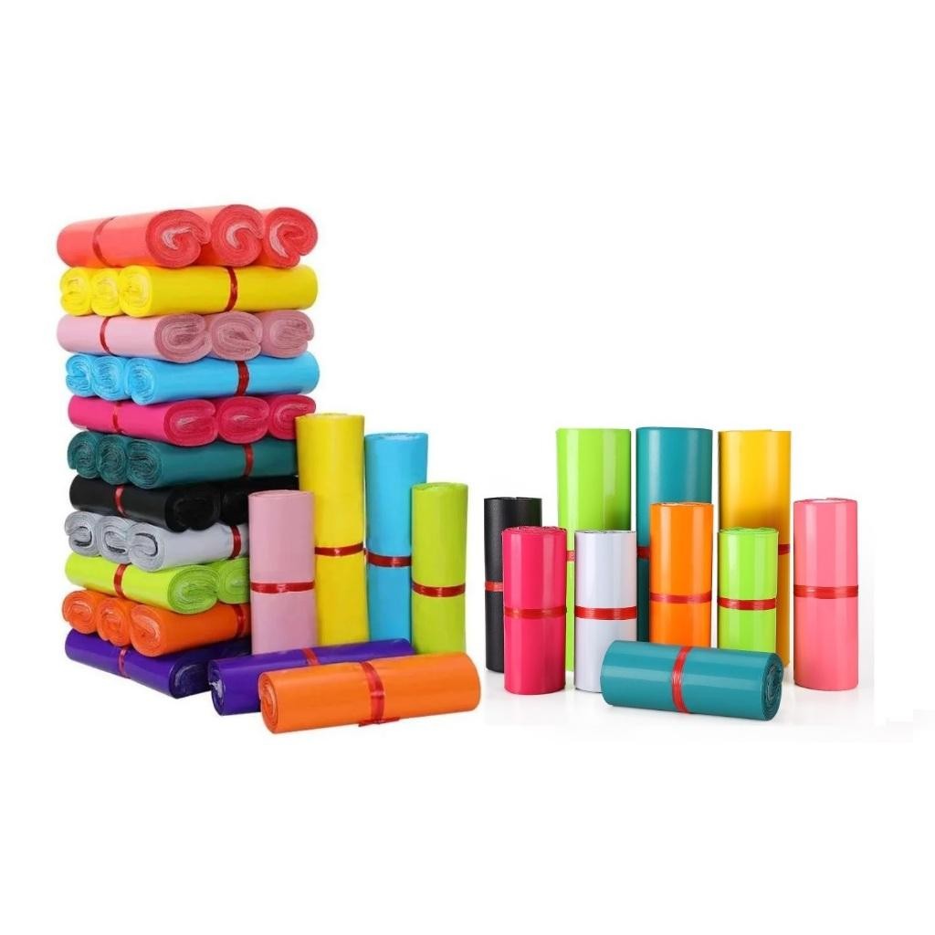 

Kantong Plastik Packing Polymailer Online Shop 30X40CM Isi 100pcs Glossy Lem Sekat PE Premium Warna