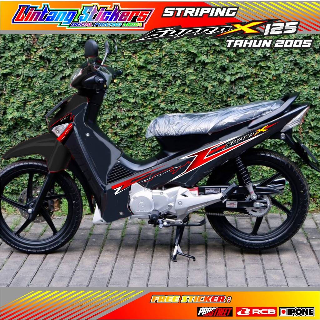 STRIPING VARIASI HONDA SUPRA X 125 TAHUN 2005 / STIKER LIST MOTOR SUPRA X 125 FI GEN 1