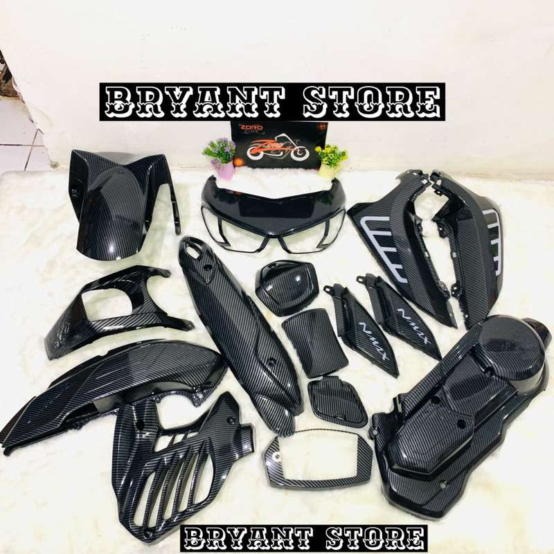 NMAX NEW COVER CARBON FULL SET BODY NMAX BARU KARBON ZORO TUTUP N-MAX OLD SPEEDO TANGKI STANG BODY S