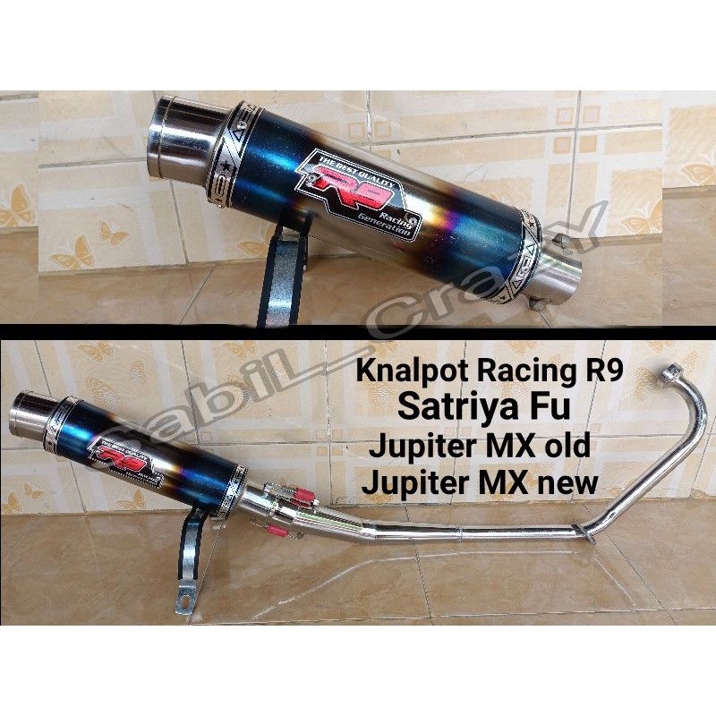 Knalpot Racing motor R9 mughello bluemoon satriya fu jupiter mx old new satria fu karbu