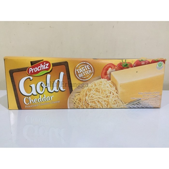 

nb Keju Prochiz Gold Cheddar 2KG Block Processed Cheddar Cheese - GOJEK